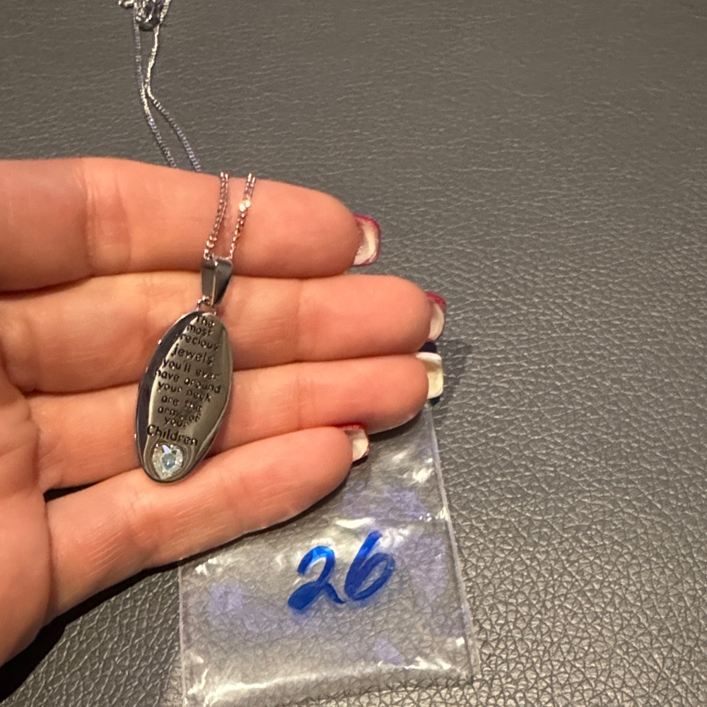 Stainless Pendant Necklace with Engraving